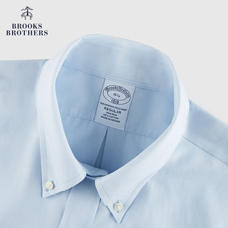 布克兄弟（BrooksBrothers）男士24早春棉质免烫扣结领正装衬衫 4000-浅蓝色 14H