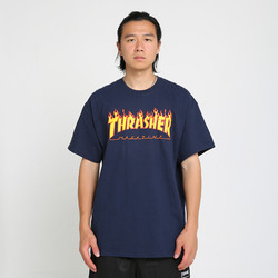 THRASHER 男女款圆领短袖T恤 THRAMT002 白 S