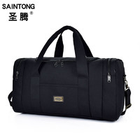 SAINTONG 圣腾 新款手提行李袋大容量，黑色 加大版