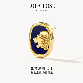 LOLA ROSE罗拉玫瑰金狮系列蓝纹石复古耳钉女优雅简约