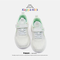KAPPA KIDS卡帕冬季童鞋运动鞋透气网面鞋子男女童跑鞋易穿脱 绿色 31码 内长19.7cm适合脚长18.7cm
