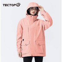 探拓（TECTOP）冲锋衣防寒防风户外登山滑雪服2412167CF女款珊瑚粉L