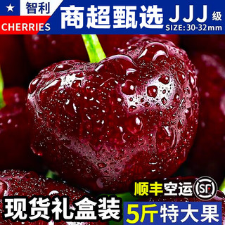 诱鲜地 智利进口车厘子礼盒 5斤特大果JJJ级30-32mm 整箱新鲜水果礼盒