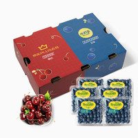 怡颗莓 Driscoll's 云南蓝莓6盒+黑珍珠车厘子5斤JJ级大果组合 礼盒装