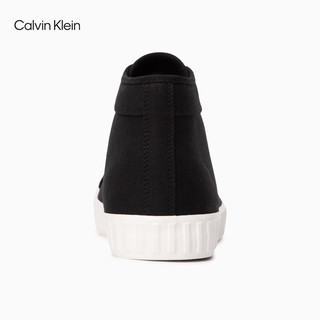 Calvin Klein Jeans24春夏男士简约撞色字母中帮运动休闲帆布鞋YM00978 0GM-太空黑 41