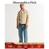 ABERCROMBIE & FITCH男装 24春美式宽松休闲街头时尚外套工装风夹克355686-2 卡其色 M (180/100A)