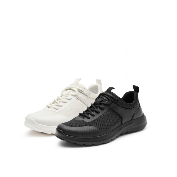 思加图2024春季时尚运动休闲鞋厚底透气系带男单鞋子a6437am4 型格黑