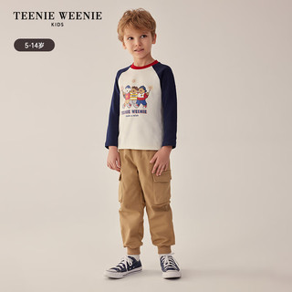 Teenie Weenie Kids小熊童装24早春男童束脚哈伦休闲裤 米色 150cm