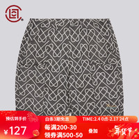 CLOT【CLOTTEE】心形花纹拼接休闲短裤 陈冠希主理 灰色 00S