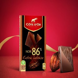 COTE D'OR 克特多金象 进口86%100g×4可可黑巧克力
