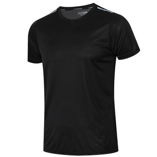 步锐特 服男速干衣短袖夏季运动T恤吸汗宽松篮球训练跑步上衣 650黑 3XL