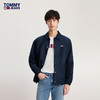 TOMMY JEANS 24春季男装经典印花按扣翻领合身单夹克外套DM0DM18823 藏青色C1G S