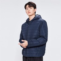 GIORDANO 佐丹奴 秋冬保暖纯色连帽棉衣外套男简约纯色休闲男式外套