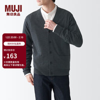 無印良品 MUJI 無印良品  男式 美利奴羊毛 可水洗V领开衫 长袖针织衫