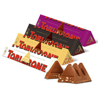 亿滋 欧洲进口Toblerone三角黑巧克力100g*4条 白巧零食巴旦木