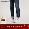 TOMMY HILFIGER24新款春季男装复古皮革拼接印花中帮跑步运动休闲鞋04937 白色YBS 41