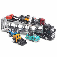 中麦微 合金工程车玩具套装儿童玩具男孩挖掘机压路机运输车搅拌车叉车