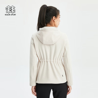 KOLON SPORT可隆女士连帽抓绒夹克 燕麦灰OT 175/XL