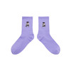 SPAO 女中筒袜20刺绣袜子SPAYDA3A11 紫色 均码