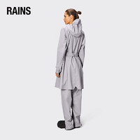 RainsRains 女士休闲防水风衣 时尚简约中长款雨衣外套 Curve W Jacket 浅灰紫色 S