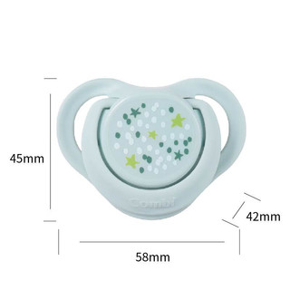 康贝 （Combi）  安抚奶嘴防胀气哄睡新生儿宝宝奶嘴2-10个月 蓝色波点M号