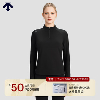 DESCENTE迪桑特WOMEN’S RUNNING系列女士长袖针织衫春季 BK-BLACK XS (155/76A)