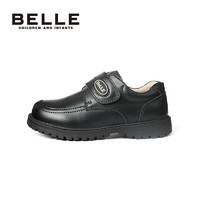 88VIP：BeLLE 百丽 童鞋春季新款男童英伦黑色牛皮鞋儿童正装鞋学生返校鞋
