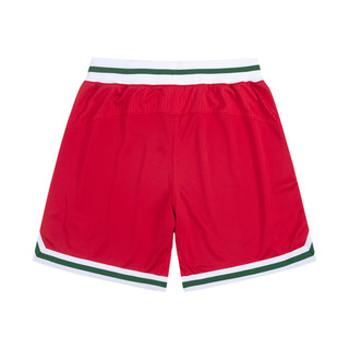 MITCHELL & NESS复古球裤 AU球员版 NBA雄鹿队14赛季 MN男女篮球短裤运动裤子 红色 M