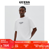 GUESS Originals 男士宽松简约刺绣字母LOGO短袖T恤M2GI00K9XF2 G011-白色 L