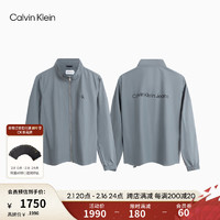 Calvin Klein Jeans24春夏男士简约字母印花运动休闲立领外套J326072 PN6-雾霾蓝 XXL