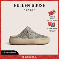 GOLDEN GOOSE 女鞋 Space-Star 脏脏鞋银色亮片厚底半包休闲鞋 银色 38码240mm