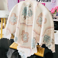 巧林儿化妆镜遮镜子布帘梳妆台镜子套罩遮盖镜子遮挡布盖镜面防尘盖布 淡若芬芳 通用镜子盖布:110*110cm