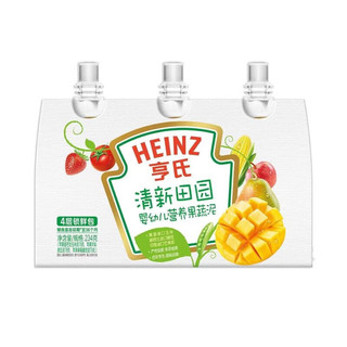 亨氏（Heinz）婴幼儿水果泥 宝宝零食辅食超金果泥（-1） 西洋果园78g*3+清新田园78g*3