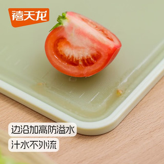 禧天龙切菜砧板防霉儿童辅食工具水果菜板家用双面案板 橙色/中号果冻防滑砧板