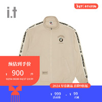 Aape it 男装春夏猿颜徽章字母刺绣侧边串标潮流休闲卫衣外套A398X IVL/米棕色 S