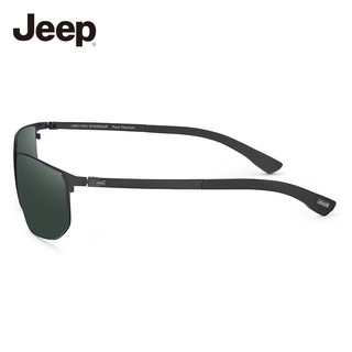 JEEP尼龙偏光墨镜 驾驶专研太阳镜开车眼镜R6335 D3 D3哑黑色/墨绿片