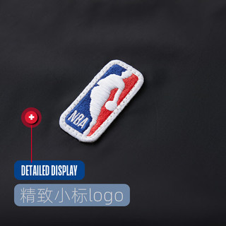 NBA ICON系列 联盟款防水拉链外套 时尚休闲运动外套 腾讯体育 黑色 XXL