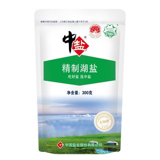 中盐 精制湖盐 未加碘食盐 300g