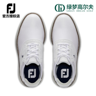 FootJoy高尔夫球鞋FJ青少年有钉鞋Junior男女童鞋golf运动球鞋舒 白/灰45035 美码1=31.5码
