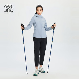 KOLON SPORT/可隆软壳夹克 女子户外休闲TECHSHELL防风防泼水外套 浅蓝色LB 165/M