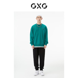 GXG 男装 商场同款绿色圆领卫衣 22年秋季新品城市户外系列
