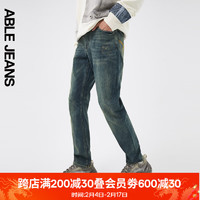 ABLE JEANS 【大V裤】24春季男士双芯高弹力复古牛仔裤801509 浅复古绿 28/30