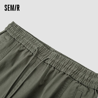 森马（Semir）休闲裤男2024春季时尚户外宽松运动束脚工装裤 军绿40695 175/80A/L