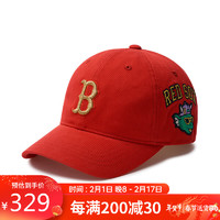 MLB接龙运 男女童龙年潮趣棒球帽简约百搭7ACPDN14N-43RDD-F3 深红色 F38-11岁(54-56cm)