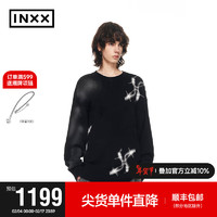 英克斯（inxx）时尚潮牌春宽松休闲套头针织衫XXE1065063 黑色 XS