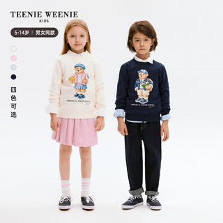 Teenie Weenie Kids小熊童装24春季男女童可爱印花圆领卫衣 粉色 110cm