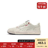 PUMA 彪马 男女同款复古休闲板鞋脏脏鞋 LX COURT LOW 399254 白色-白色-红色-01 35.5