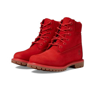 Timberland 奢侈品潮牌 女士 50TH ANNIVERSARY EDITION 6英寸防水短靴 Dark Pink Nubuck 7 US