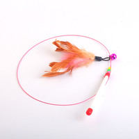 云宠 猫玩具逗猫棒 带铃铛 钢丝毛绒羽毛 宠物逗猫猫咪玩具用品 包邮