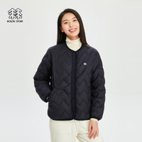 KOLON SPORT/可隆羽绒服 女子户外普通轻量鹅绒服 LKDJ3WTK18-BK 黑色BK 160/S